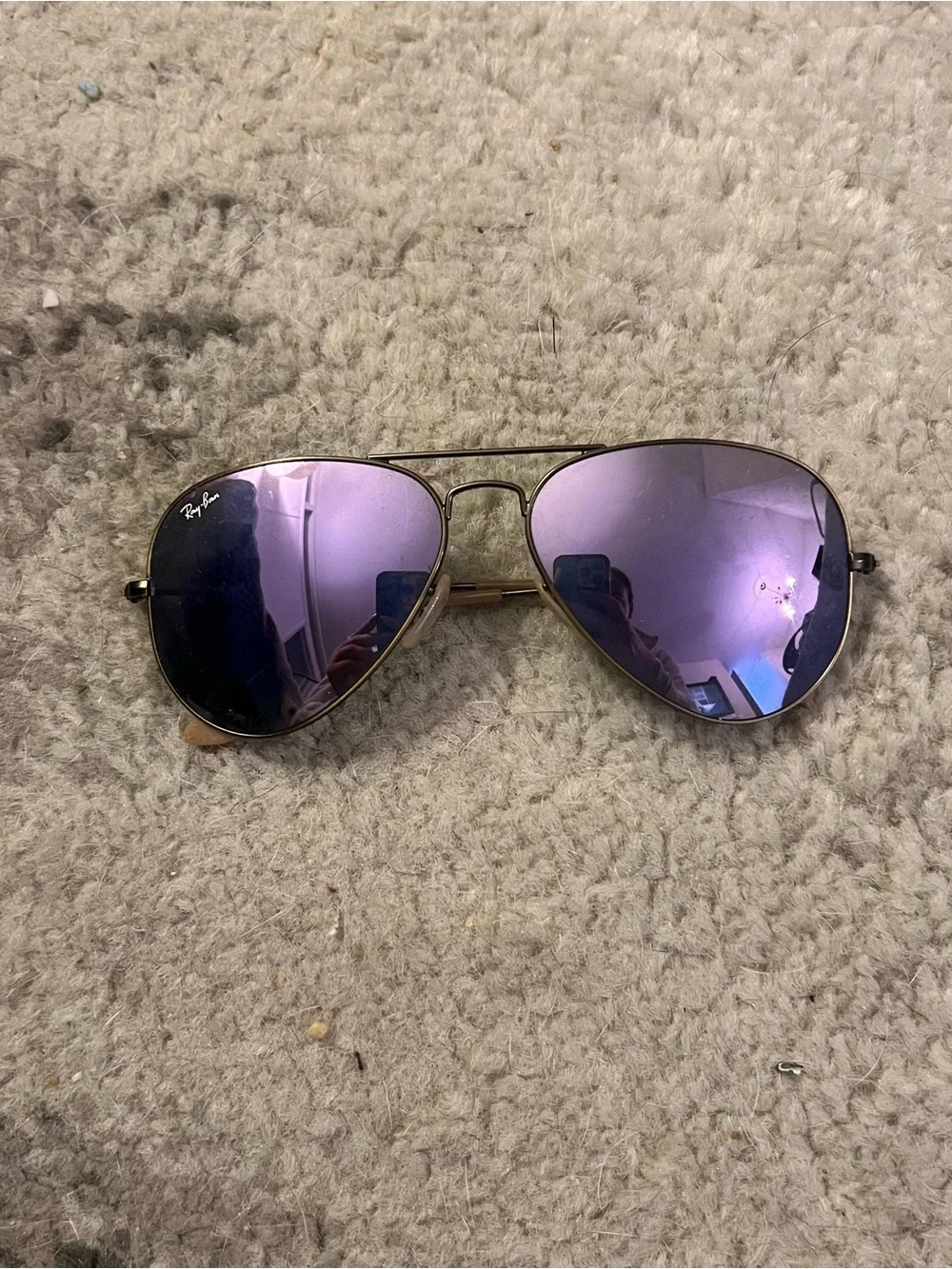Ray Ban Lilac Aviator Sunglasses